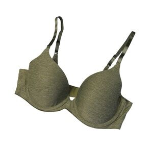Aerie Lightly Lined Full Coverage Olive Green Bra Size 34C #2039